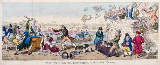 Der Sturm auf das Monopoly-Fort oder Die Direktoren in Bestürzung, veröffentlicht 1813